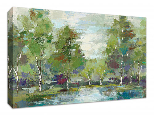 Forest At Dawn 2 Wrapped Canvas Print Wall Art