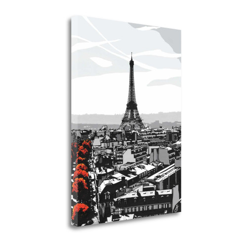 Paris I Wrapped Canvas Print Living Room Wall Art