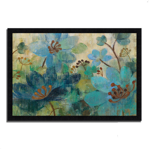 Peacock Garden 15 Black Picture Frame Print Wall Art