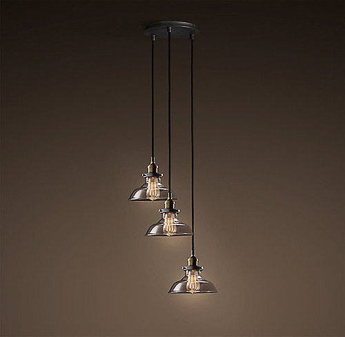 Lulu Adjustable Cord 3-Light Clear Glass Edison Lamp