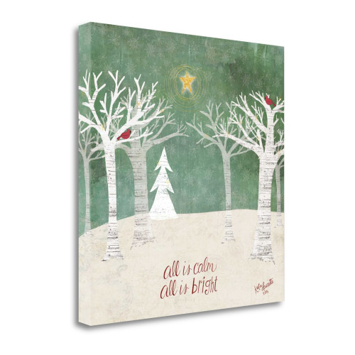 Christmas Trees 5 Wrapped Canvas Print Living Room Wall Art