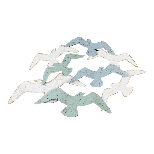 Birds Wall Decor with Distressed Finish