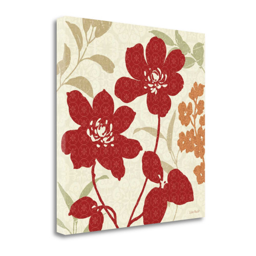 Floral Shadows I Wrapped Canvas Print Living Room Wall Art