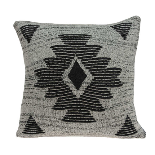 20" x 7" x 20" Southwest Gray Pillow Cover With Down Insert