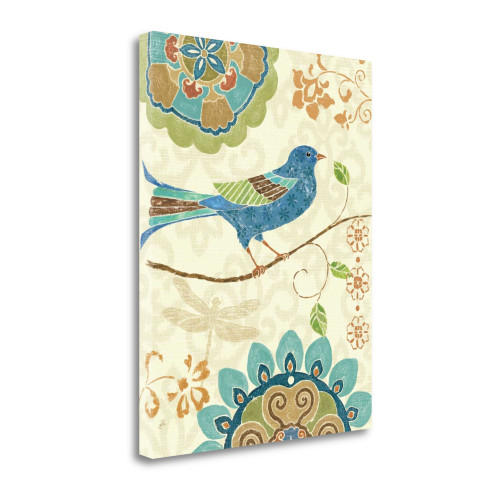 Eastern Tales Birds I Wrapped Canvas Print Living Room Wall Art