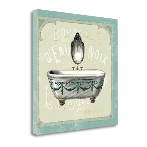 Parisian Bath I Wrapped Canvas Print Living Room Wall Art