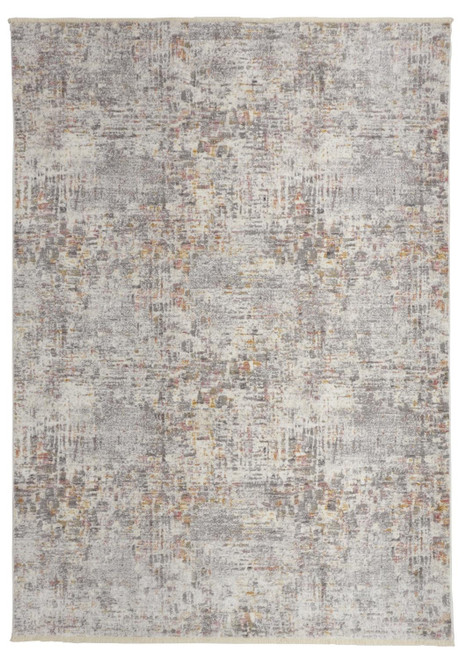 2' X 3' Ivory Tan And Taupe Abstract Stain Resistant Area Rug