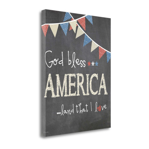 God Bless America 4 Wrapped Canvas Print Wall Art