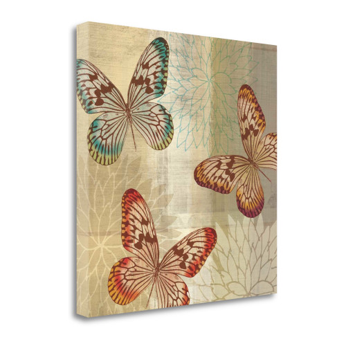 Tropical Butterflies II Wrapped Canvas Print Living Room Wall Art