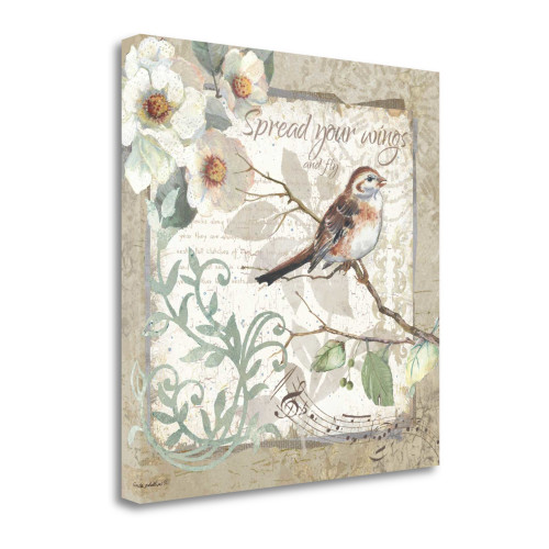 Spread Your Wings Border 1 Wrapped Canvas Print Wall Art