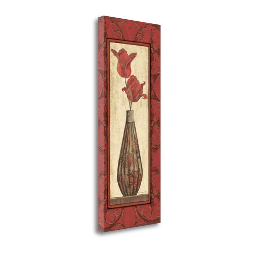Red Tulips 1 Wrapped Canvas Print Living Room Wall Art