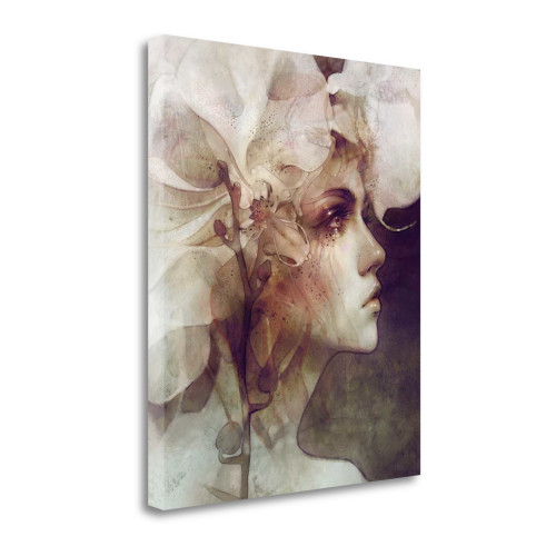 Petal Wrapped Canvas Print Living Room Wall Art