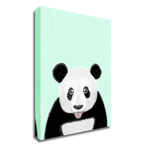 "Cute Panda" Wrapped Canvas Print Wall Art