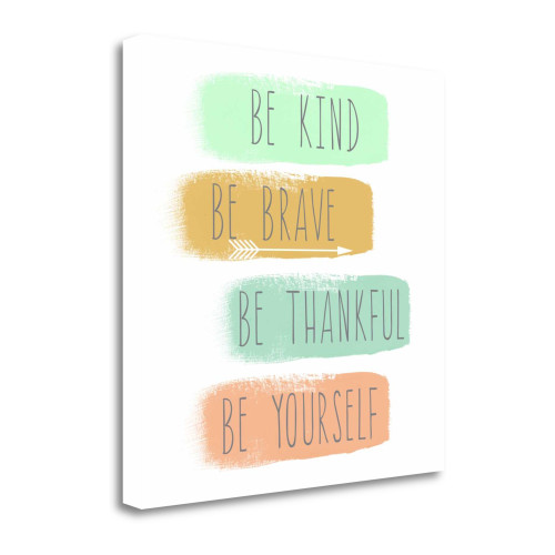 Be Thankful 2 Wrapped Canvas Print Living Room Wall Art