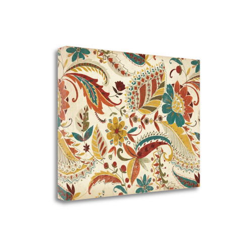 Boho Paisley Spice Iii Wrapped Canvas Print Wall Art