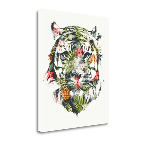 Tropical Tiger 4 Wrapped Canvas Print Wall Art