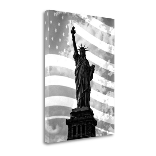 Liberty Flag 2 Wrapped Canvas Print Living Room Wall Art