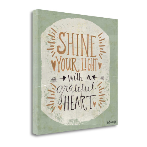 Grateful Heart 1 Wrapped Canvas Print Living Room Wall Art