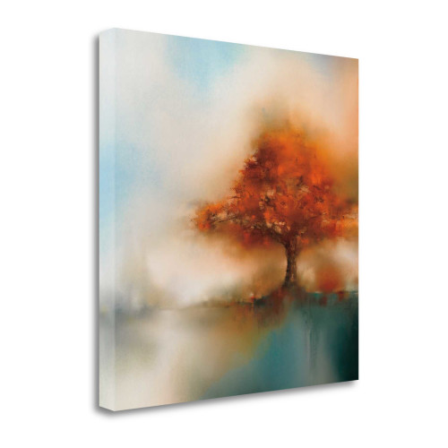 Morning Mist And Maple I Wrapped Canvas Print Wall Art