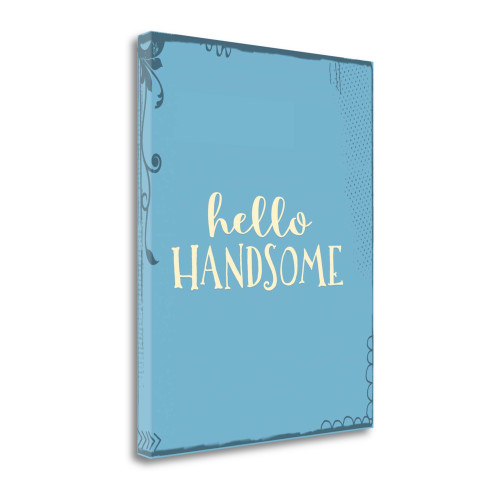 Hello 5 Wrapped Canvas Print Living Room Wall Art