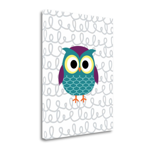 Owl III Wrapped Canvas Print Living Room Wall Art