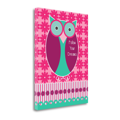 Dreams Owl 3 Wrapped Canvas Print Living Room Wall Art
