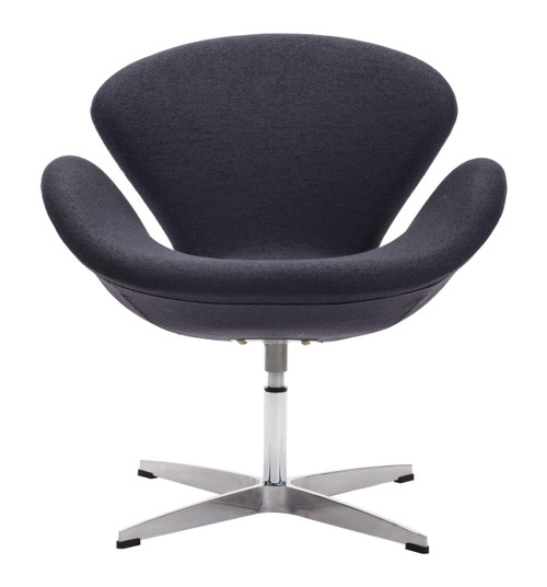 Dark Gray Scoop Swivel Chair