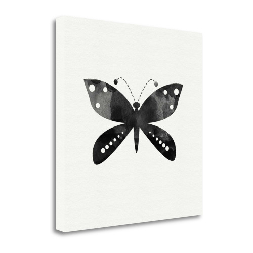 Black And White Butterfly IV Wrapped Canvas Print Living Room Wall Art