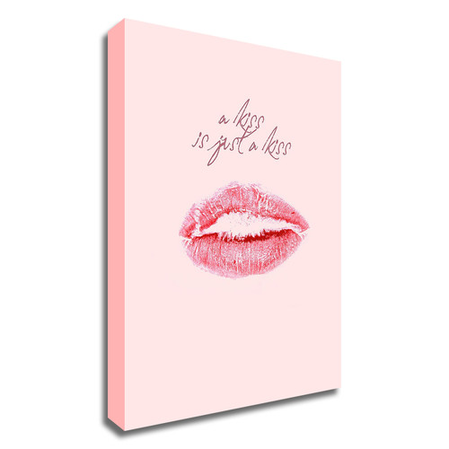 A Kiss Is Just A Kiss Wrapped Canvas Print Wall Art