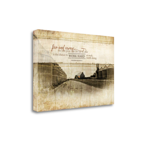Work Hard 7 Wrapped Canvas Print Living Room Wall Art