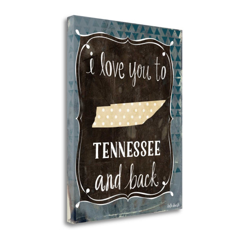 Tennessee And Back Wrapped Canvas Print Living Room Wall Art