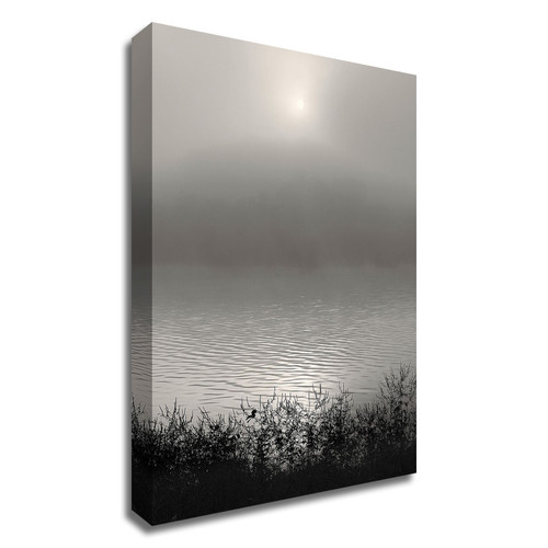 "Monochrome Sunrise" Wrapped Canvas Print Wall Art