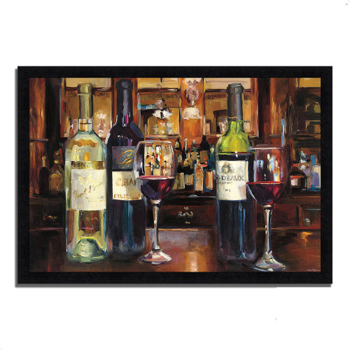 A Reflection Of Wine 12 Black Picture Frame Print Wall Art
