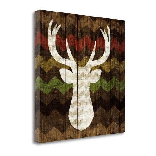 Southwest Lodge Deer II Wrapped Canvas Print Living Room Wall Art