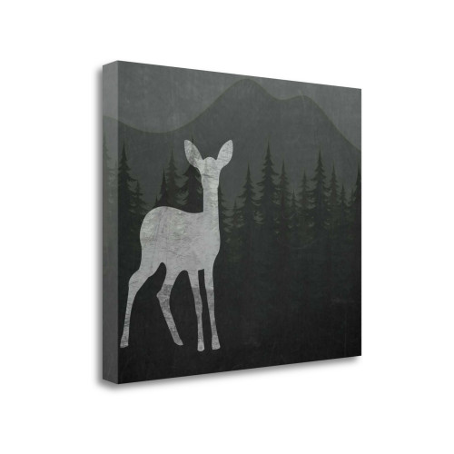Chalkboard Deer 2 Wrapped Canvas Print Living Room Wall Art
