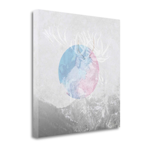 Moose 2 Wrapped Canvas Print Living Room Wall Art