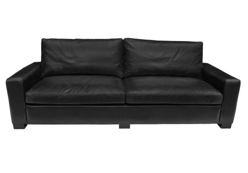 Black Full Classic Sofa 3 Seater