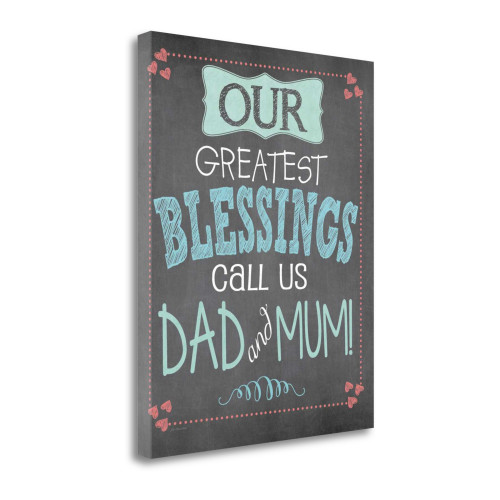Our Mum Blessings Wrapped Canvas Print Wall Art