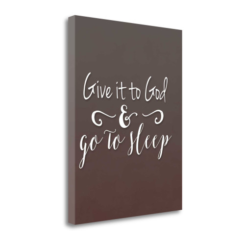 Give It To God Brown 2 Wrapped Canvas Print Living Room Wall Art