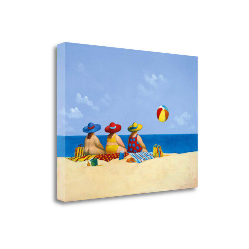 Three Ladies Sunning 5 Wrapped Canvas Print Living Room Wall Art