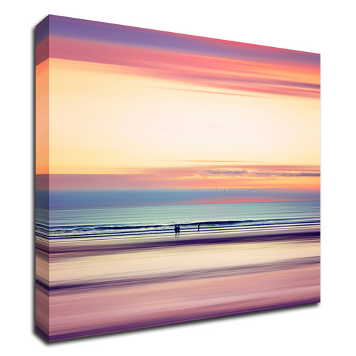"Pastel Horizons" Wrapped Canvas Print Wall Art