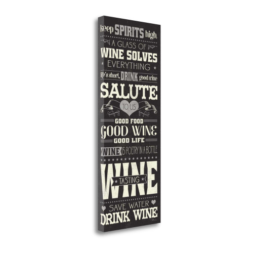Wine Lovers II Wrapped Canvas Print Living Room Wall Art