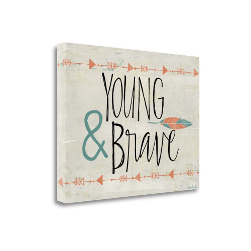 Young And Brave 1 Wrapped Canvas Print Living Room Wall Art