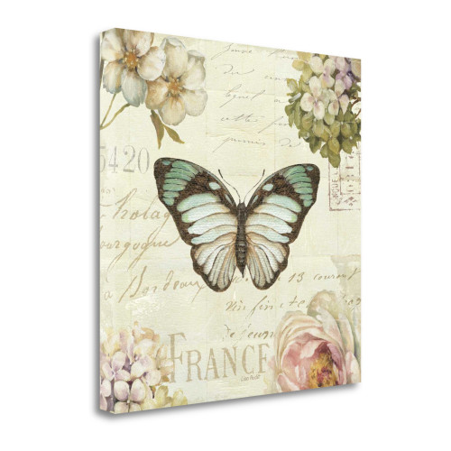Marche De Fleurs Butterfly II Wrapped Canvas Print Living Room Wall Art