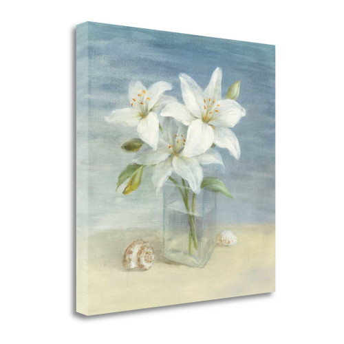 Lilies And Shells Wag 2 Wrapped Canvas Print Living Room Wall Art