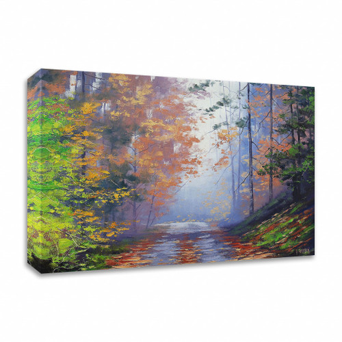Autumn Forest Wrapped Canvas Print Wall Art