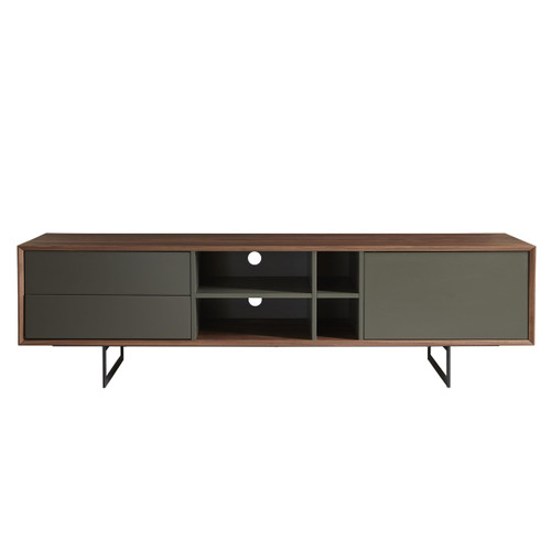 71" Media TV Stand in Walnut and Dark Gray