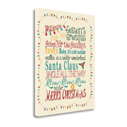 Seasons Greetings 2 Wrapped Canvas Print Wall Art