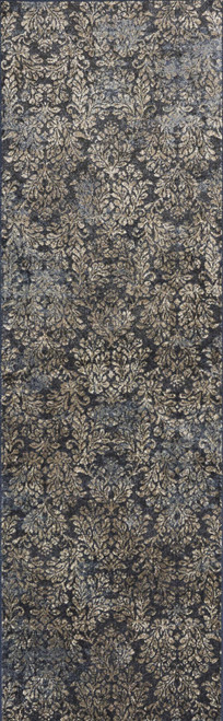 2' x 7' Slate Blue Ancient Viscose Runner Rug