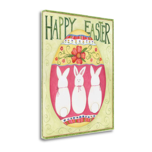Easter Happy II Wrapped Canvas Print Living Room Wall Art